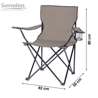 Fauteuil de camping - Taupe