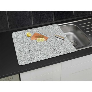 Plaque de cuisine multi-usages en verre avec effet granite - 56 x 50 cm