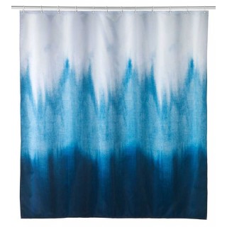 Rideau de douche Baltik 180 x 200 cm - Bleu et blanc