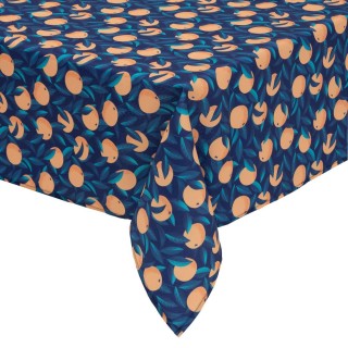 Nappe anti-tache rectangulaire Springfield - 140 x 240 cm - Bleu et orange