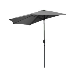 Demi parasol L.270 cm x l. 130 cm - Gris anthracite