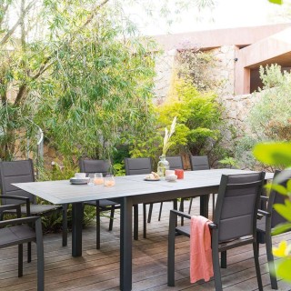Table de jardin extensible Allure en aluminium - 12 Places