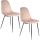 2 Chaises design velours Giulia - Rose
