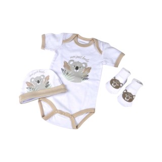 Coffret de naissance avec body, bonnet et chaussettes 0-1 mois - Koala