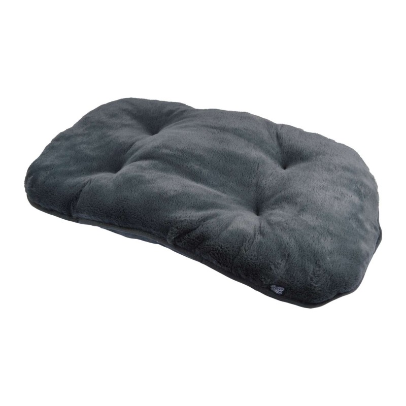 Coussin doux réversible Happy pour chien et chat - Gris anthracite - Long 107 cm