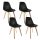 4 Chaises design scandinave à coque Holga - Noir