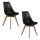 Lot de 2 chaises design scandinave noir - MARCIA