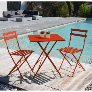 Chaise de jardin pliable en métal Palma - Orange