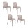 Lot de 4 chaises de jardin en polypropylène Sienne - Gris