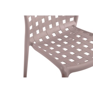 Lot de 4 chaises de jardin en polypropylène Sienne - Gris