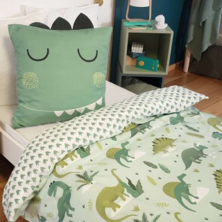 Parure de lit enfant Dinosaures - 100% polyester 72g/m² - 140 x 200 cm