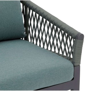 Fauteuil de jardin en aluminium Oriengo - Olive et Graphite