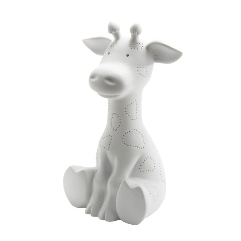 Lampe veilleuse Girafe en porcelaine - Blanc