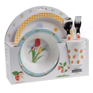 Coffret set repas 5 pièces Printemps