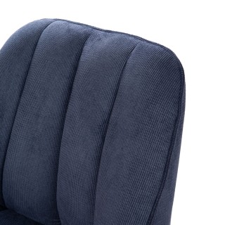 Fauteuil tissu et métal Louis - Bleu