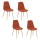 Lot de 4 chaises Loka en tissu - Ambre