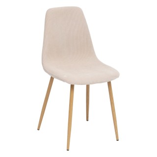 Lot de 4 chaises Loka en tissu - Beige