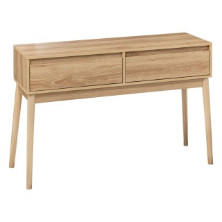 Console 2 tiroirs Liam en bois - Marron