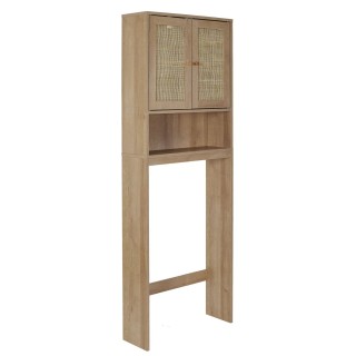 Meuble dessus WC Bali en cannage - Marron