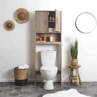 Meuble dessus WC Saulk en bois - Marron