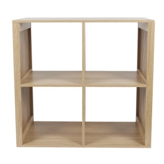 Etagère de rangement 4 cases Saulk - Marron