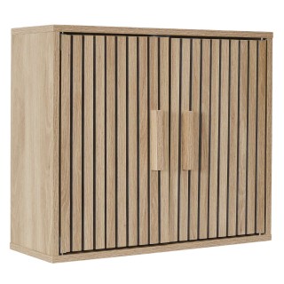 Armoire murale 2 portes Saulk en bois - Marron