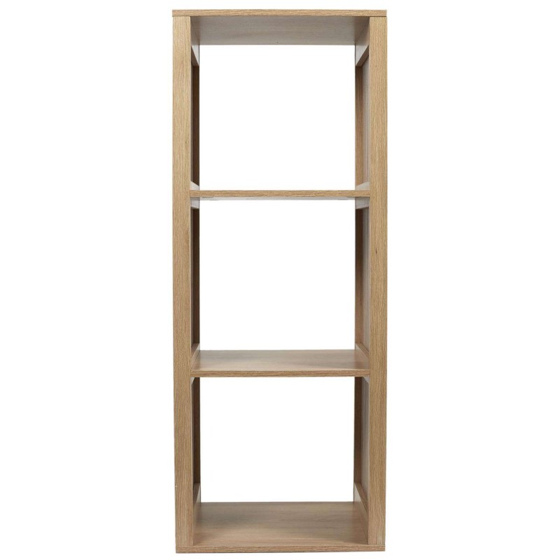 Etagère de rangement 3 cases Saulk en bois - Marron