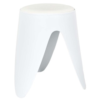 Tabouret d'appoint empilable Emma - Blanc