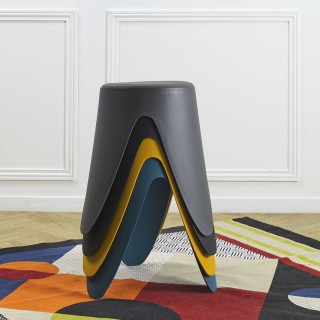 Tabouret d'appoint empilable Emma - Jaune