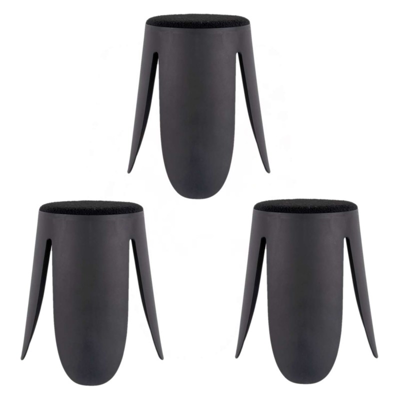 Lot de 3 tabourets Keystone - Noir