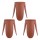 Lot de 3 tabourets Keystone - Terracotta