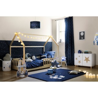 Lit cabane Bosco pour enfant - 90 x 190 cm - Marron