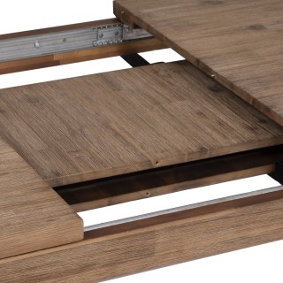 Table à manger extensible Sabor en bois pour 6 à 10 personnes - Marron