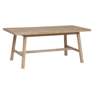 Table à manger extensible Aeris en bois pour 6 à 8 personnes - Marron