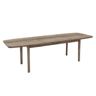 Table à manger extensible Banila en bois pour 6 à 10 personnes - Marron