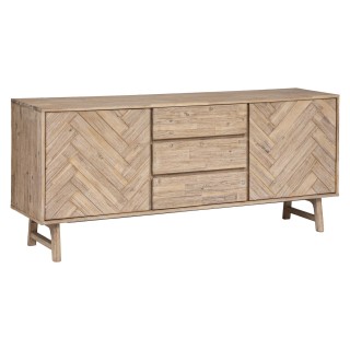 Buffet 3 tiroirs et 2 portes Aeris en bois - Marron