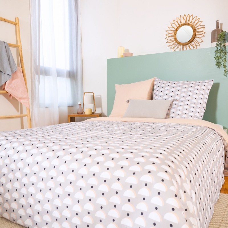 Parure de lit Aliso - Microfibre 72 g/m² - 220 x 240 cm - Gris Parure de lit Aliso - Microfibre 72 g/m² - 220 x 240 cm - Gris
