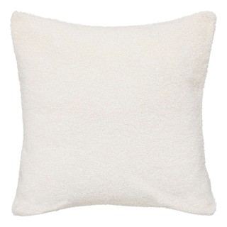 Coussin déhoussable Snowy - Bouclette unie - 40 x 40 cm - Ivoire