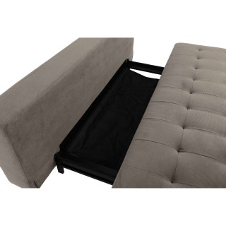 Canapé convertible Blain - 3 places - Marron