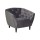 Fauteuil Ria en velours - 1 place - Gris foncé