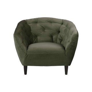 Fauteuil Ria en velours - 1 place - Vert forêt