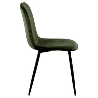 Lot de 4 chaises Kate en velours et métal - Vert