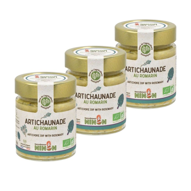 Lot 3x Artichaunade au romarin BIO - Pot 130g