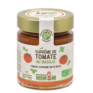 Lot 3x Suprême de tomates au basilic BIO - Pot 130g