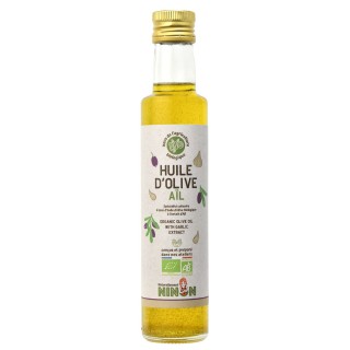 Lot 3x Huile d’olive extra vierge ail BIO - Bouteille 250ml