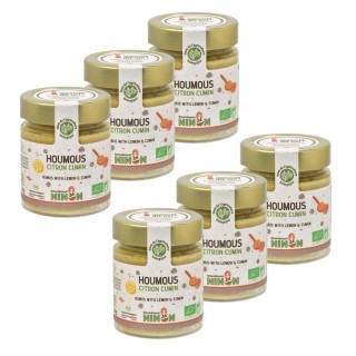 Lot 6x Houmous citron cumin BIO - Pot 130g