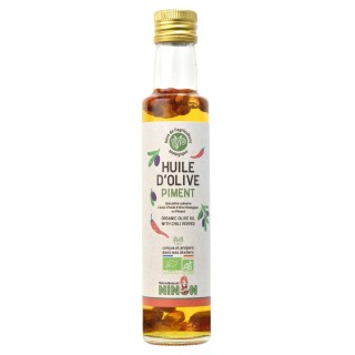 Lot 6x Huile d’olive extra vierge piment BIO - Bouteille 250ml