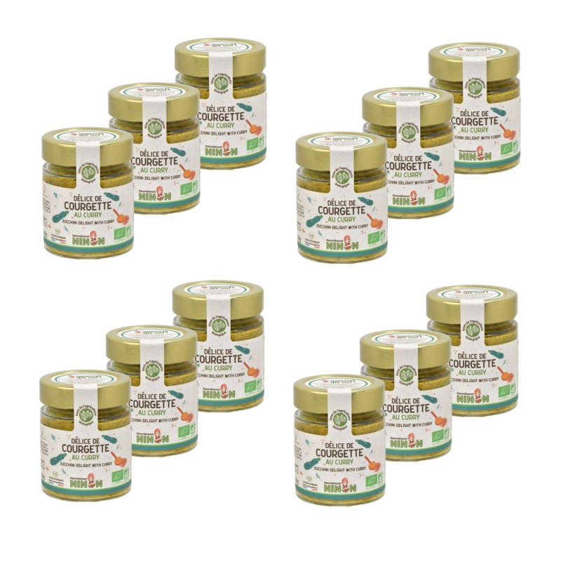 Lot 12x Délice de courgette au curry BIO - Pot 130g