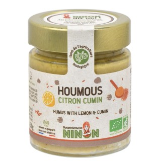 Lot 12x Houmous citron cumin BIO - Pot 130g