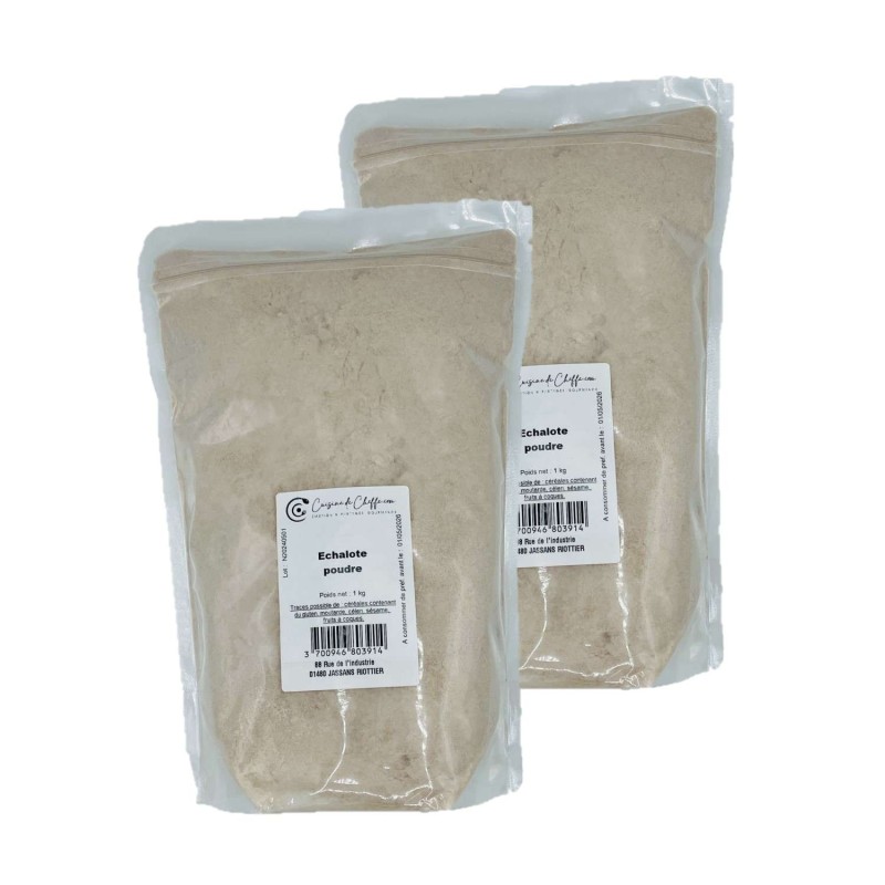 Lot 2x Echalote poudre - Sachet 1kg